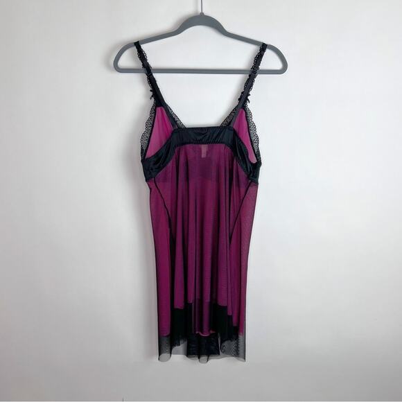 ModCloth Bea & Dot XL Mesh Chemise Black Pink - Picture 4 of 7